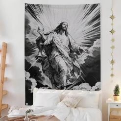 Tenture Murale Art Chrétien « Le Christ dans la Lumière Divine »