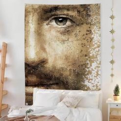Tenture Murale Art Chrétien « Le Regard du Christ »