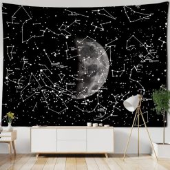 Tenture Murale Astrologie « Carte des Constellations Lunaires »