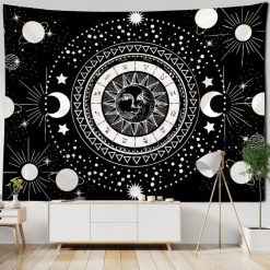 Tenture Murale Astrologie « Roue du Zodiaque Solaire et Lunaire »
