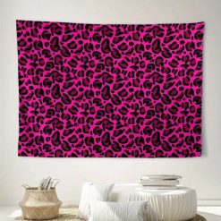 Tenture Murale Design Animaux Léopard Rose Fuchsia