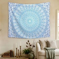 Tenture Murale Mandala « Azur Céleste »