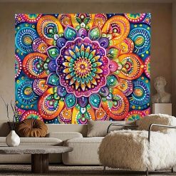 Tenture Murale Mandala « Explosion Chromatique »