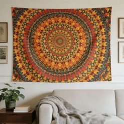 Tenture Murale Mandala « Feu d’Automne »