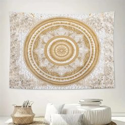 Tenture Murale Mandala « Lumière d’Or »