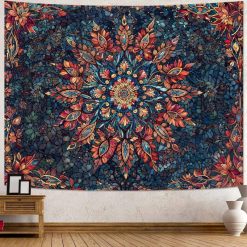 Tenture Murale Mandala « Mosaïque Florale »
