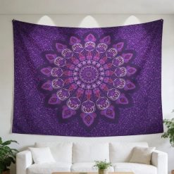 Tenture Murale Mandala « Rosace d’Améthyste »