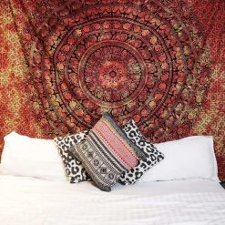 Tenture Murale Mandala « Soleil de Terracotta »