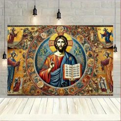 Tenture Murale Orthodoxe « Christ Pantocrator »