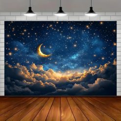 Tenture Murale Paysage « Croissant d’Or au-dessus des Nuages »