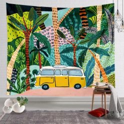 Tenture Murale Paysage « Escapade Tropicale en Van »
