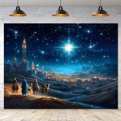 Tenture Murale Paysage « Les Rois Mages en Route vers Bethléem »
