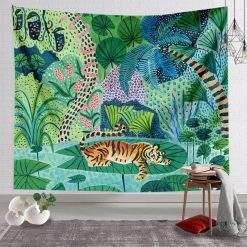Tenture Murale Paysage « Tigre au Cœur de la Jungle »