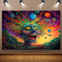 Tenture Murale Psychédélique Délire Cosmique