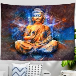 Tenture Murale Zen Méditation Bouddha « Éveil Cosmique »