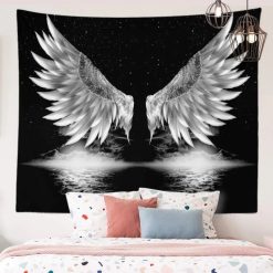 Tenture Murale Gothique « Ailes d’Ange au Clair de Lune »