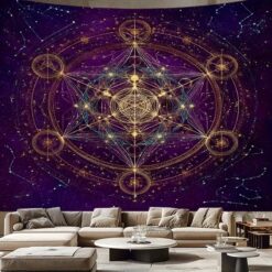 Tenture Murale Hippie Géométrie Sacrée Cosmique