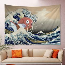 Tenture Murale Japonaise « Magicarpe sur la Grande Vague »