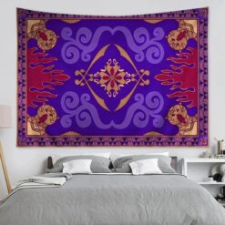 Tenture Murale Mandala « Arabesques Pourpres »