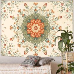 Tenture Murale Mandala « Fleur Bohème Terracotta »