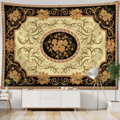 Tenture Murale Mandala « Jardin Baroque d’Ivoire »