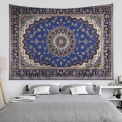 Tenture Murale Mandala « Médaillon Persan Bleu Saphir »