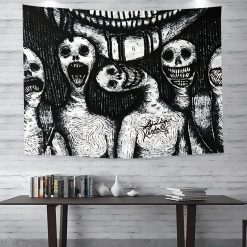 Tenture Murale Tête de Mort - Cauchemar des Âmes Hurlantes