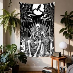 Tenture Murale Tête de Mort « Le Trône des Morts »