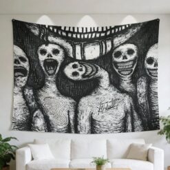 Tenture Murale Tête de Mort « Les Âmes Perdues »