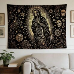 Tenture Murale Tête de Mort « Madone Macabre »