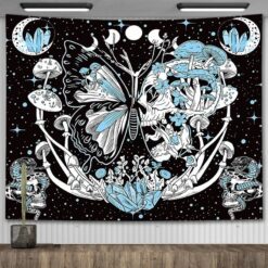 Tenture Murale Tête de Mort « Métamorphose Lunaire »