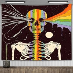 Tenture Murale Tête de Mort « Vision Psychédélique »